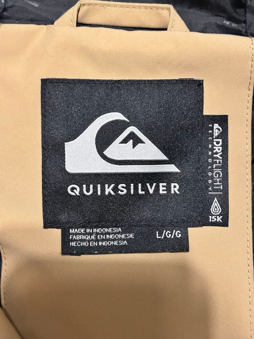 Quiksilver スノーボードウェア ベージュ上下セット