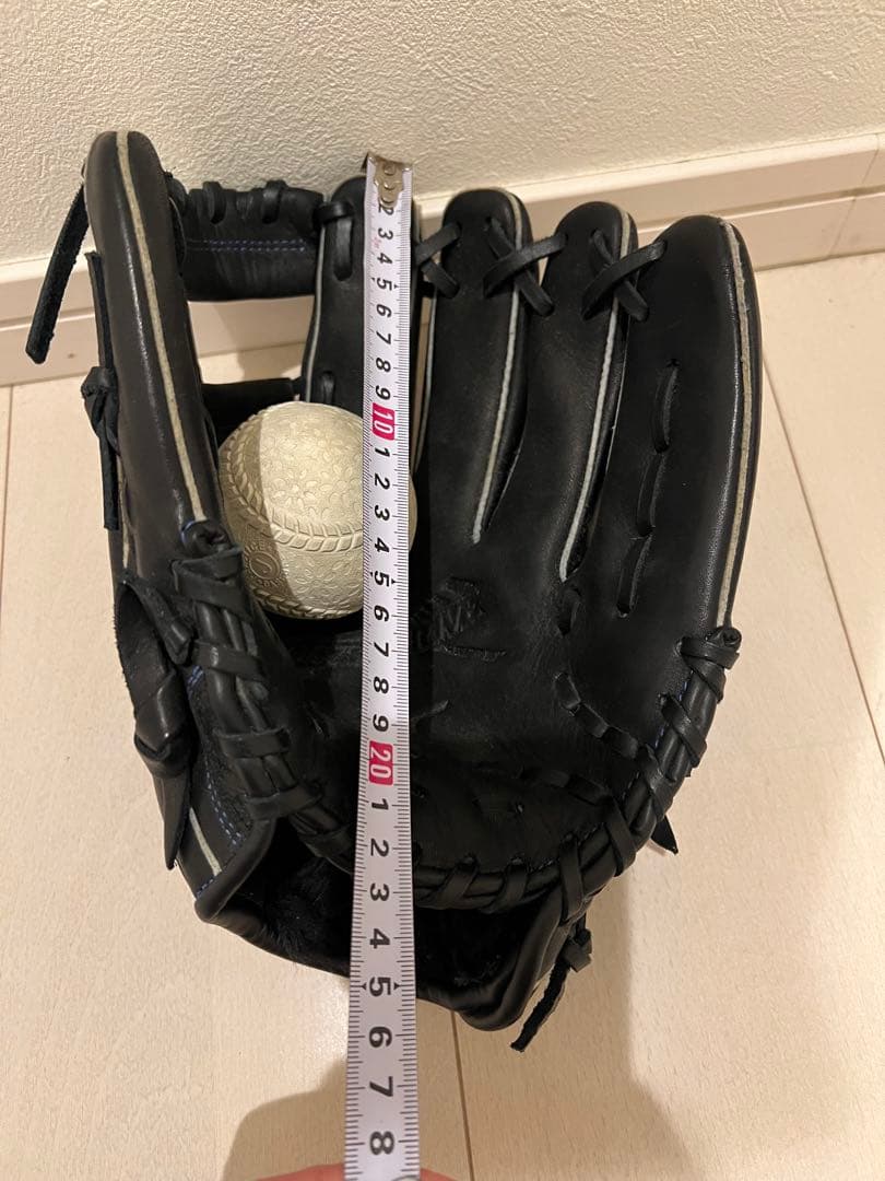 Mizuno 野球　グローブ 右投げ 黒/青　ミズノ　軟式　美品
