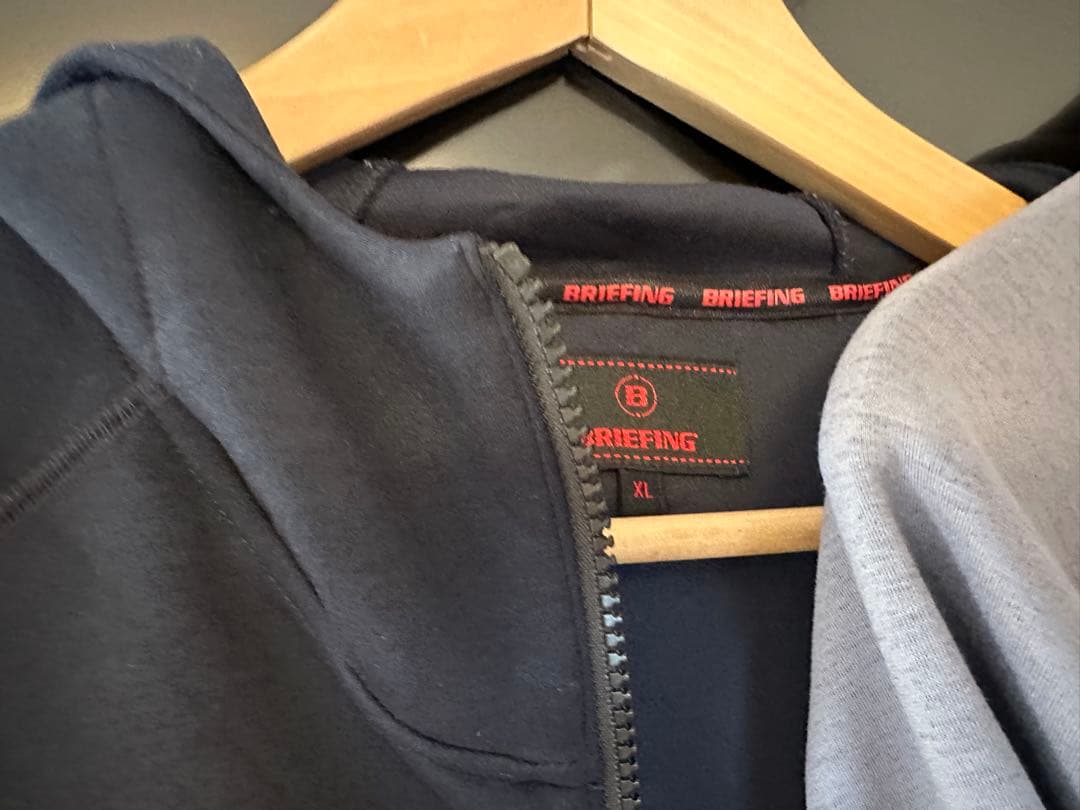 【2着セット】BRIEFING 3D LOGO PARKA ブラック/グレー