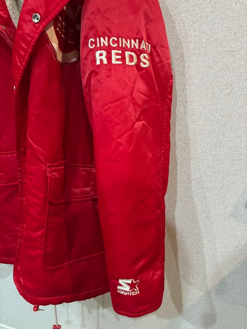 STARTER REDS MLB ベンチコート ボア裏地 赤　ヴィンテージ