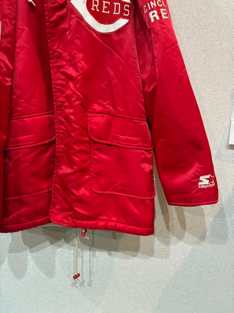 STARTER REDS MLB ベンチコート ボア裏地 赤　ヴィンテージ
