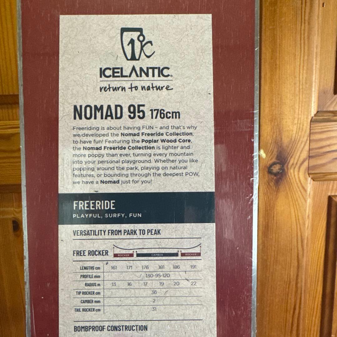 新品未使用ICELANTIC NOMAD 95 176cm