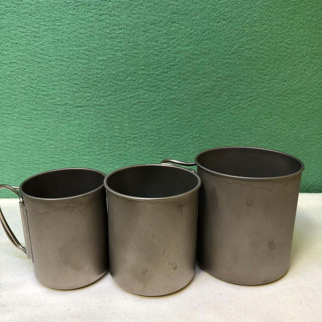 た41●スノーピーク　チタンシングルマグカップ3個セット
