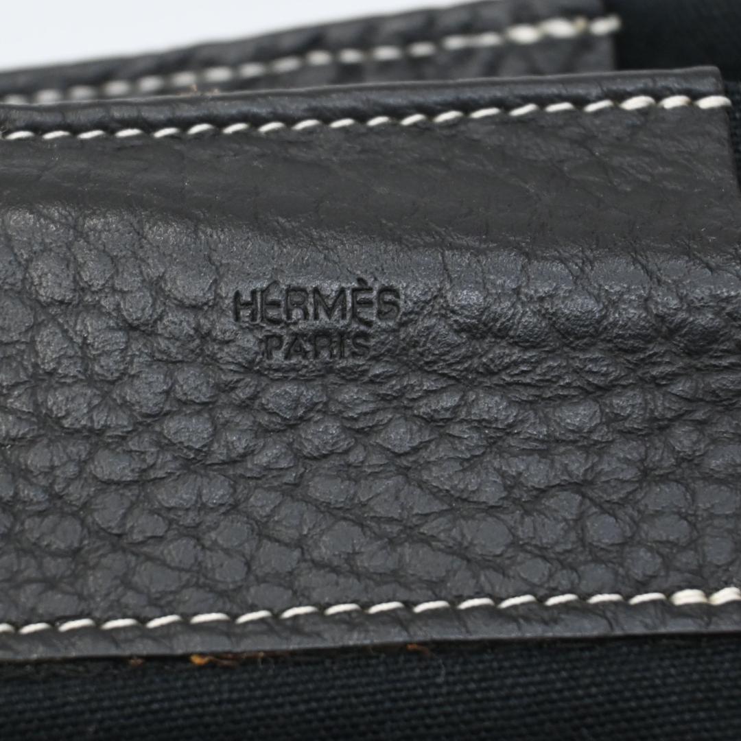 48928★年 HERMESエルメス ハンモック ブラック キャンバス×レザー\"