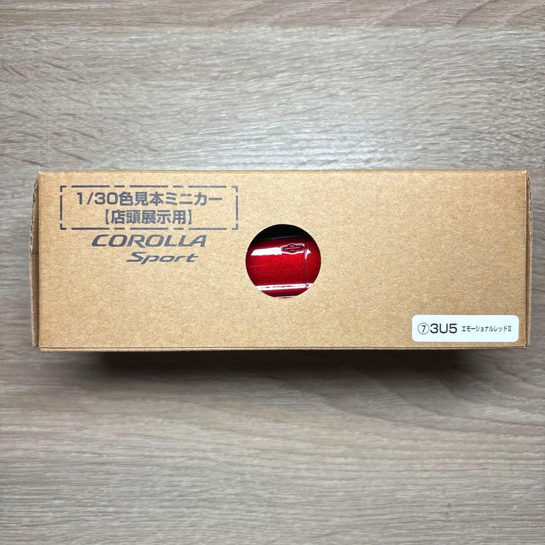 トヨタ カローラスポーツ 改良型 レッド 1/30カラーサンプルミニカー非売品