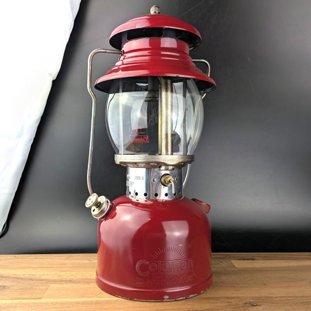 Coleman 200A バーガンディ 1962年2月製 ランタン ケース付き