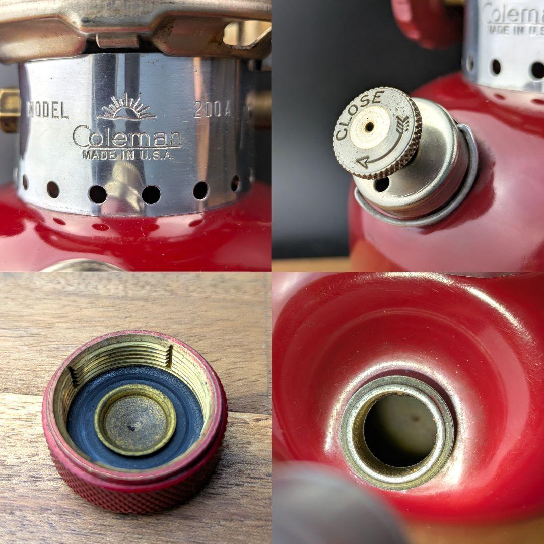 Coleman 200A バーガンディ 1962年2月製 ランタン ケース付き