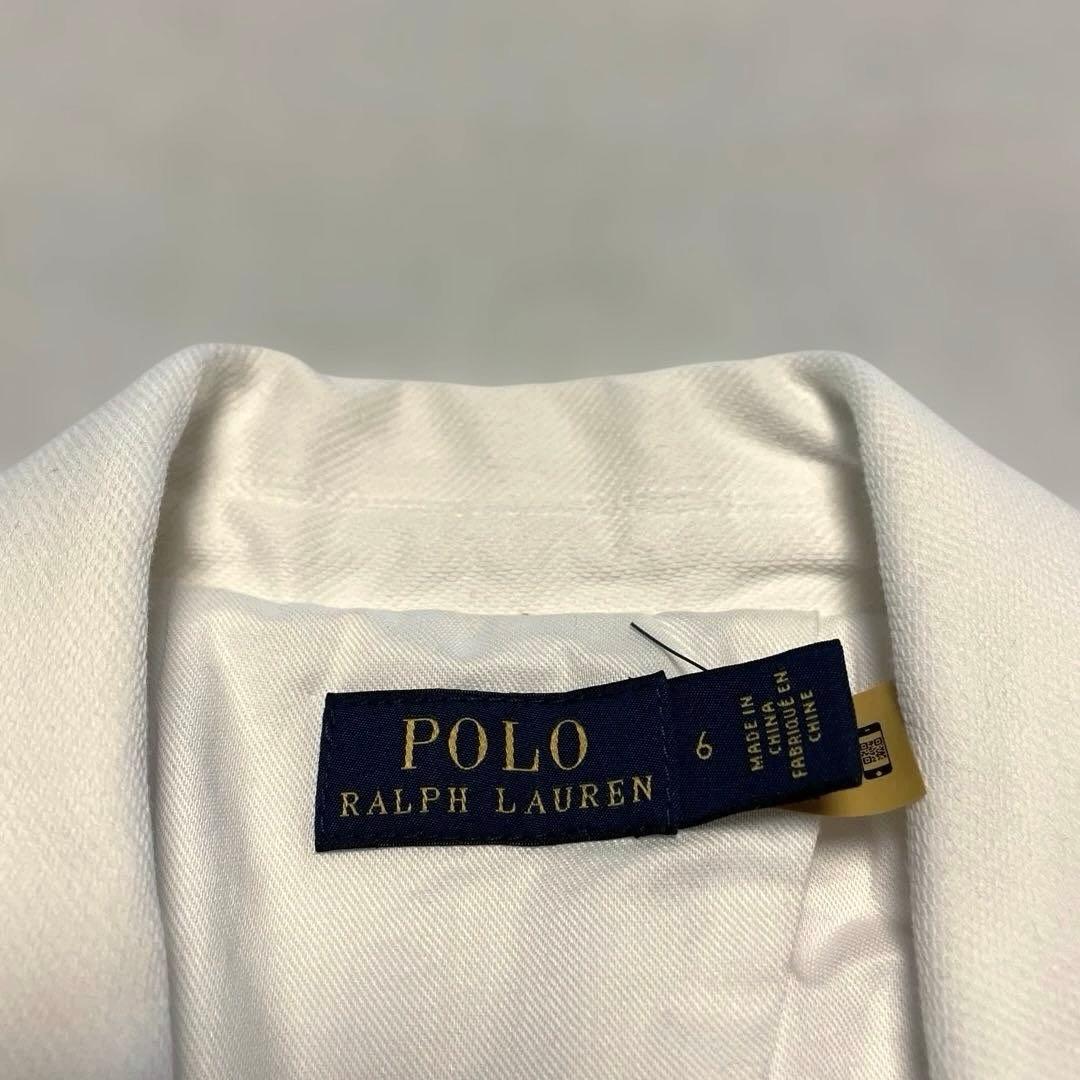 【良品】POLO RALPH LAUREN テーラードジャケット ホワイト 6