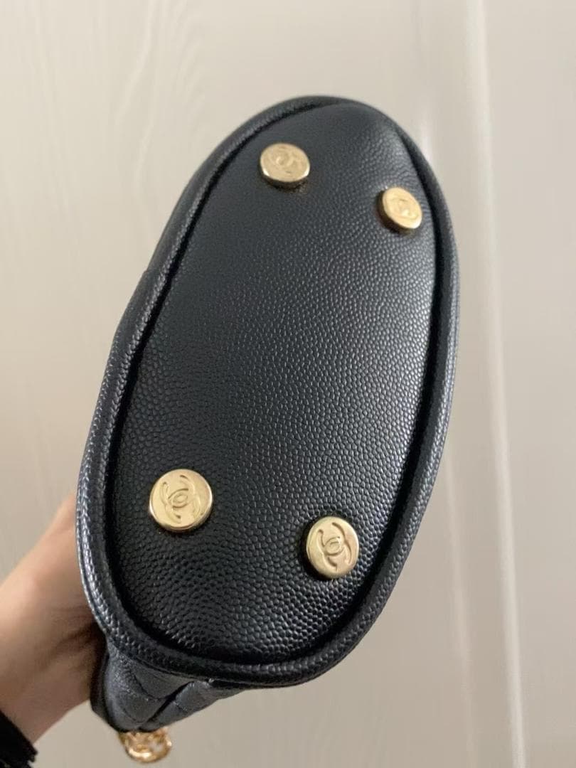 CC ロゴブラック ノベルティキルティングショルダーバッグ