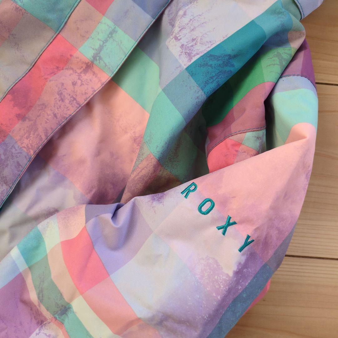 美品　ROXY マルチカラージャケット フード付き　上下セット　スノーボード