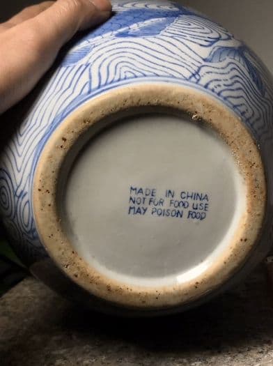 鯉の柄の花瓶。 工芸品 美術品 置物 コレクション品 中国花瓶 景徳鎮