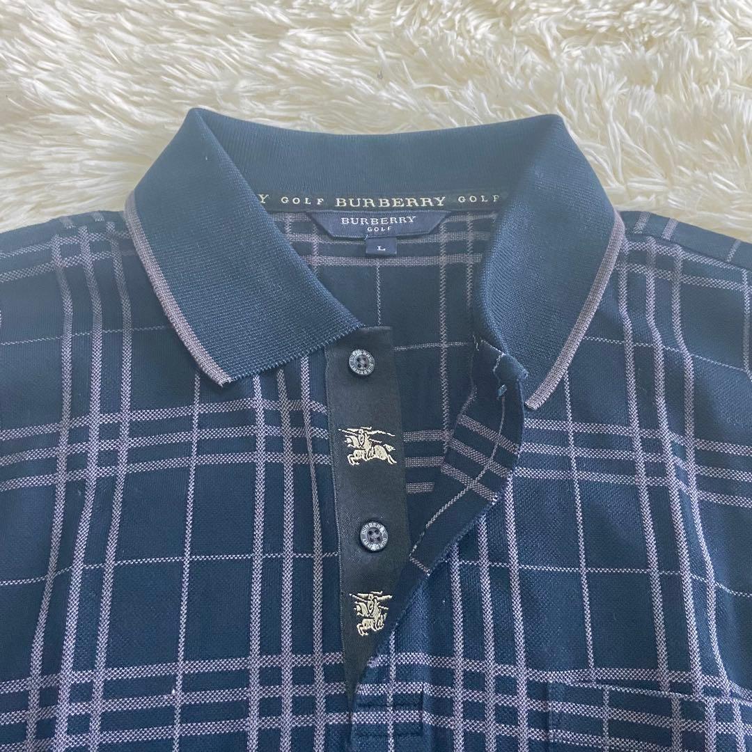 バーバリーゴルフ BURBERRY GOLF 刺繍ポロシャツ メンズ L ノバ