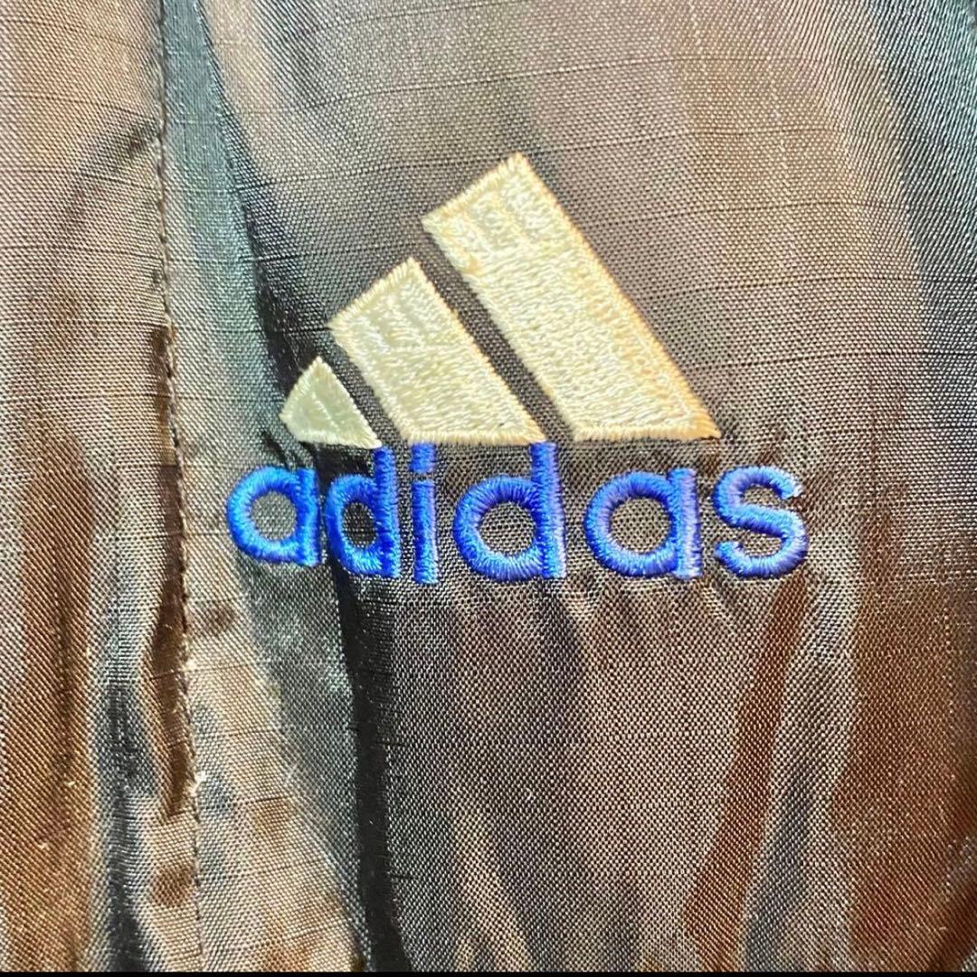 adidas アディダス ベンチコート ダウンコート 刺繍ロゴ 黒 ブラック O