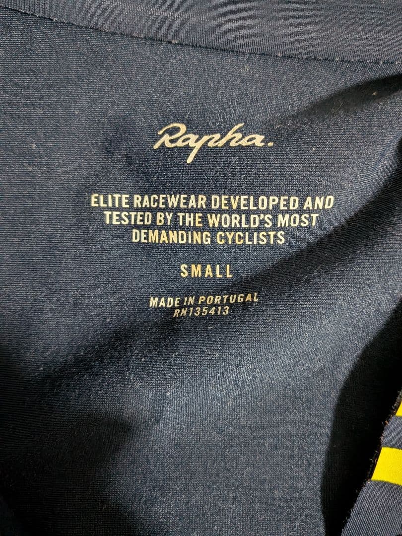 Rapha プロチームサーマルジャージSサイズ　ネイル×イエロー