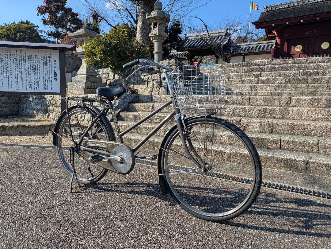 ナショナル　実用車　昭和　レトロ　自転車 ロッドブレーキ　ビンテージ