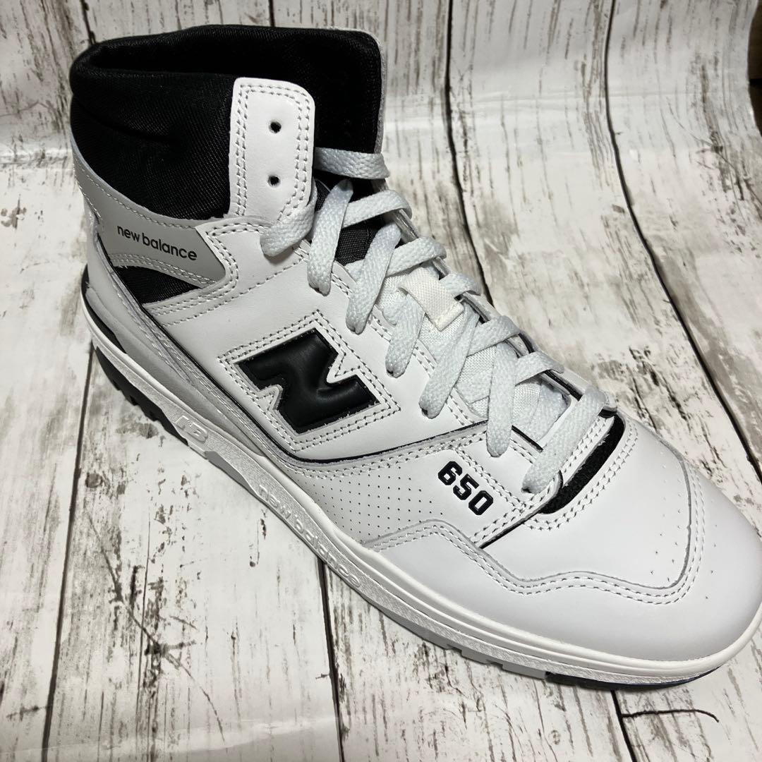 new balance 650 ホワイト/ブラック バスケットシューズ　26.0