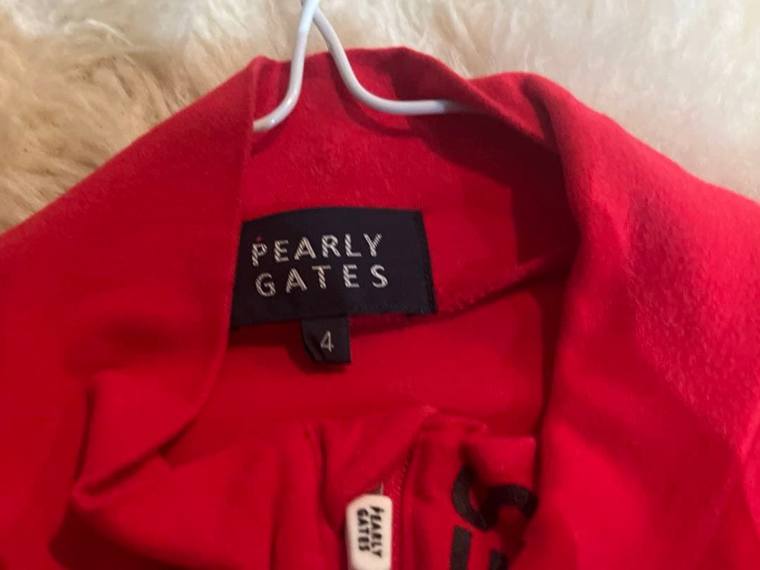 PEARLY GATES ハーフジップシャツ レッド