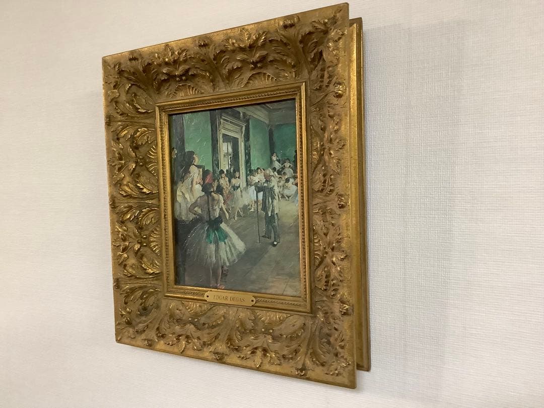 エドガー　ドガ Edgar Degasバレエ教室 複製画 額付き　バレリーナ油絵