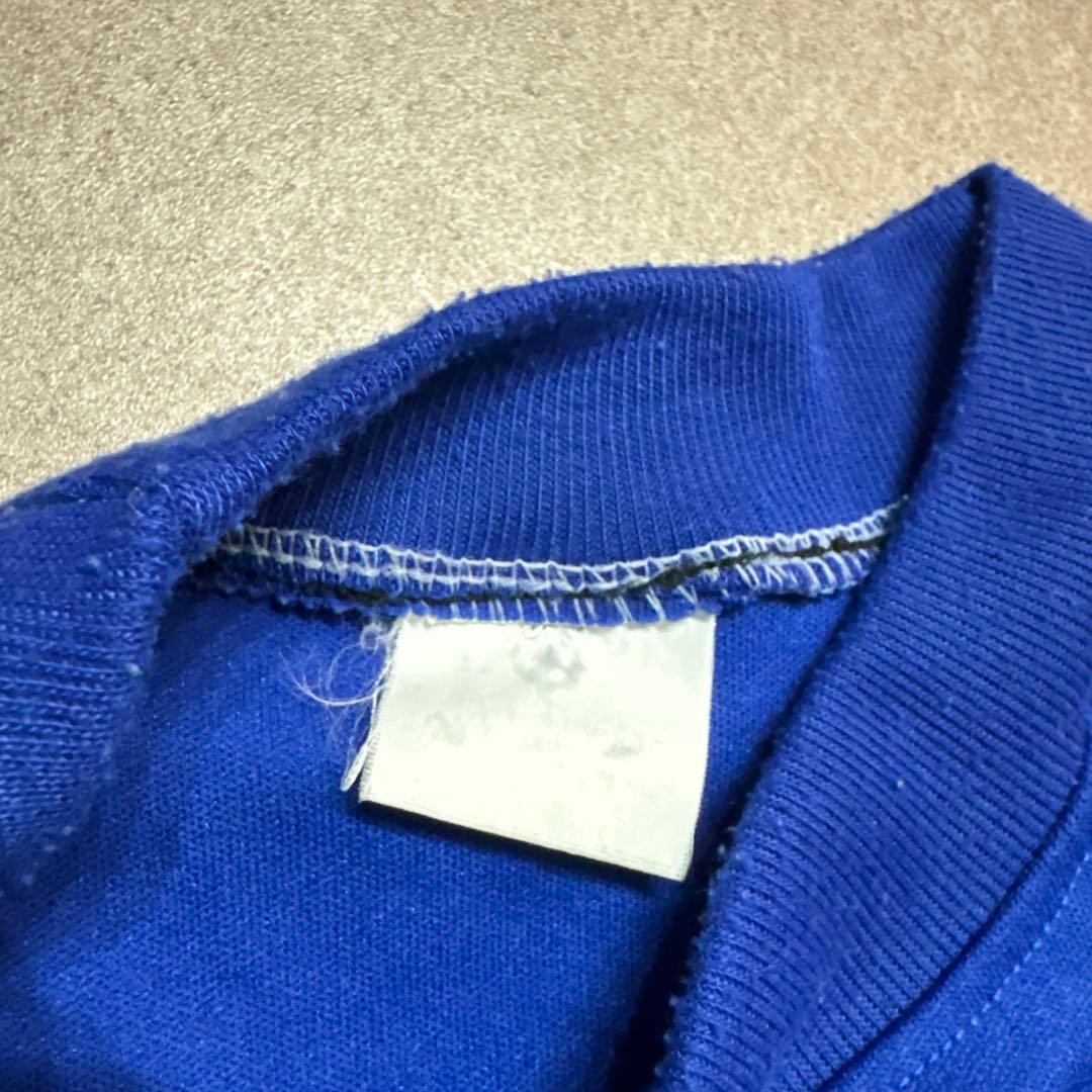 サッカー　イタリア代表　ロンt 長袖tシャツ　ユニセックス　ビンテージ　青