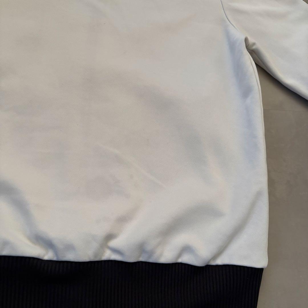 00s adidas アディダス　トラックジャケット　白黒　短丈　タイト　y2k