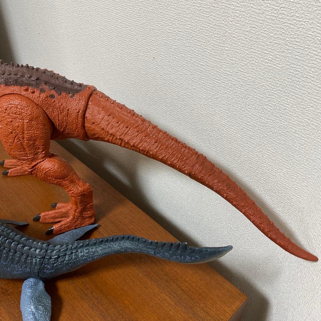 マテル　スーパービックサイズ　カルノタサウルス モササウル　恐竜　ジュラシック