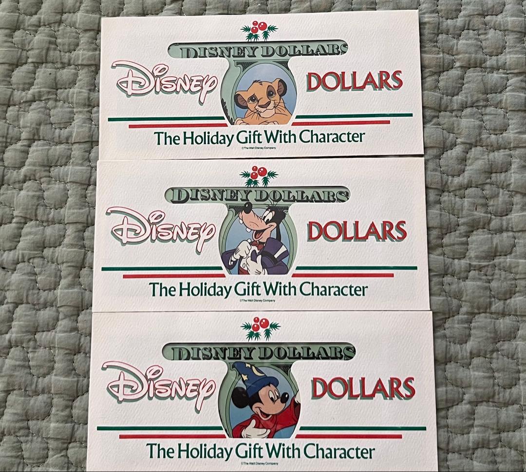 レア！ WDW25周年デザイン ディズニーダラー 3種セット 封筒付き