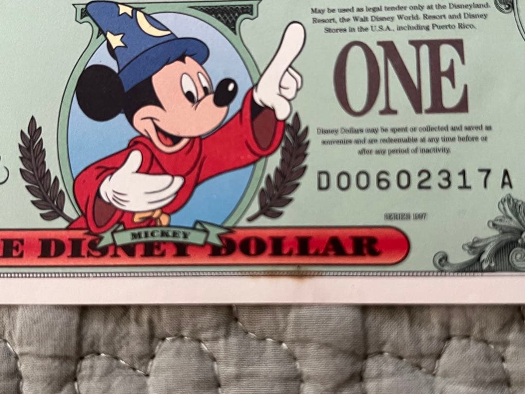 レア！ WDW25周年デザイン ディズニーダラー 3種セット 封筒付き
