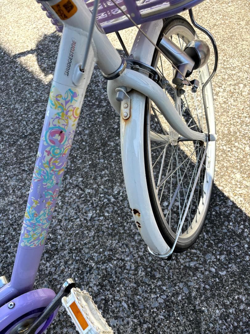 24インチ女の子用自転車　エコパルEPL401 ラベンダー