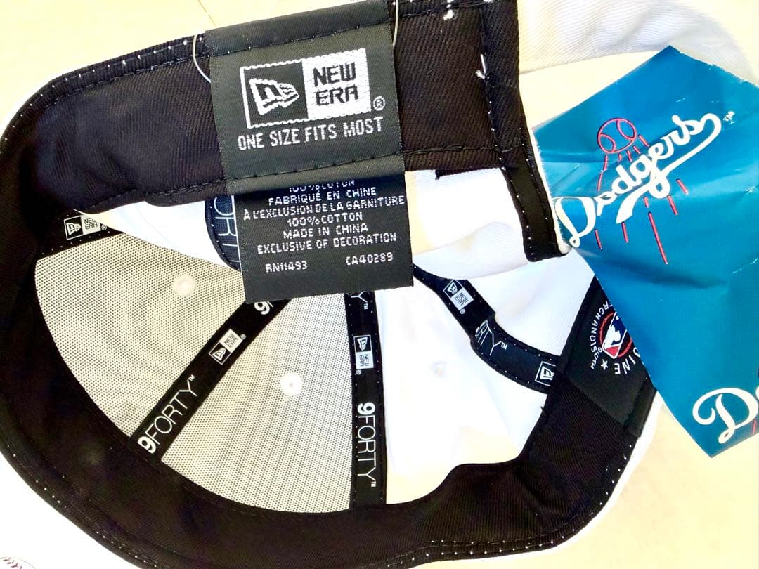 新品NEWERA/ニューエラ◎ドジャース　ラインストーン白　MLB