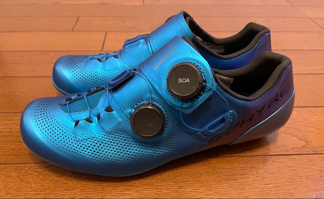 G*a様 シマノ SH-RC903 BLUE 39 WIDE 24.5cm 試履