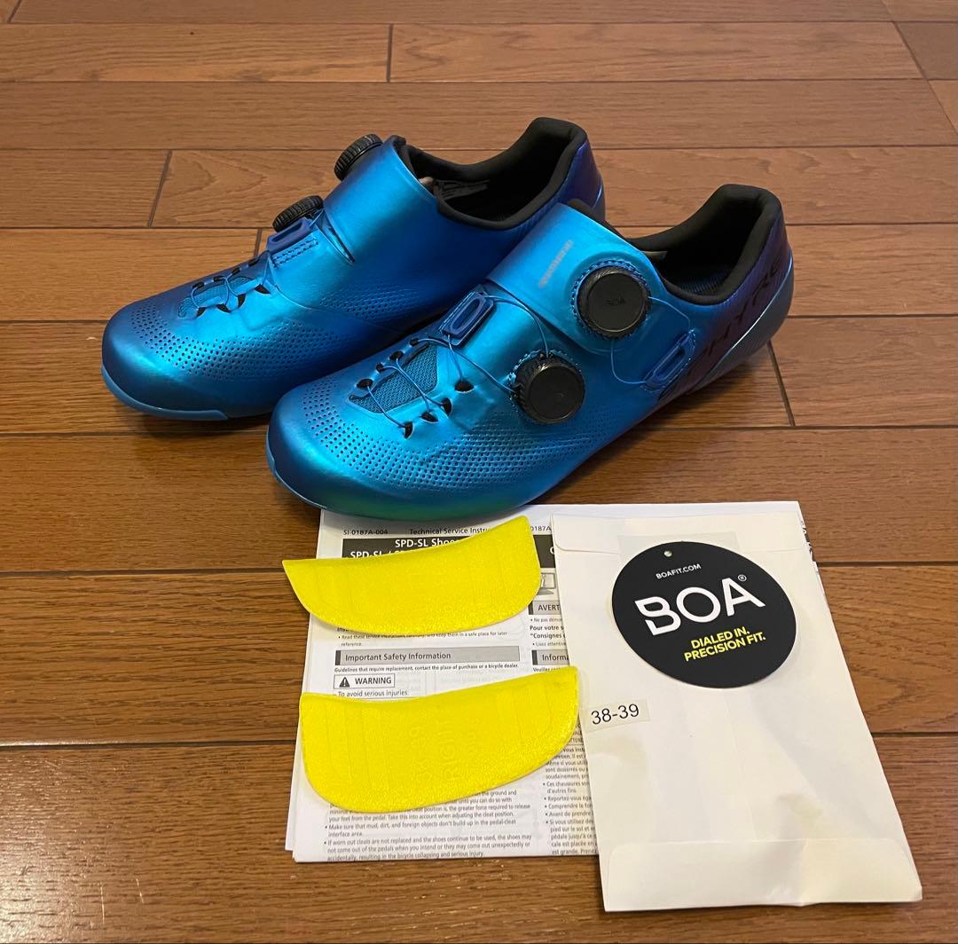 G*a様 シマノ SH-RC903 BLUE 39 WIDE 24.5cm 試履
