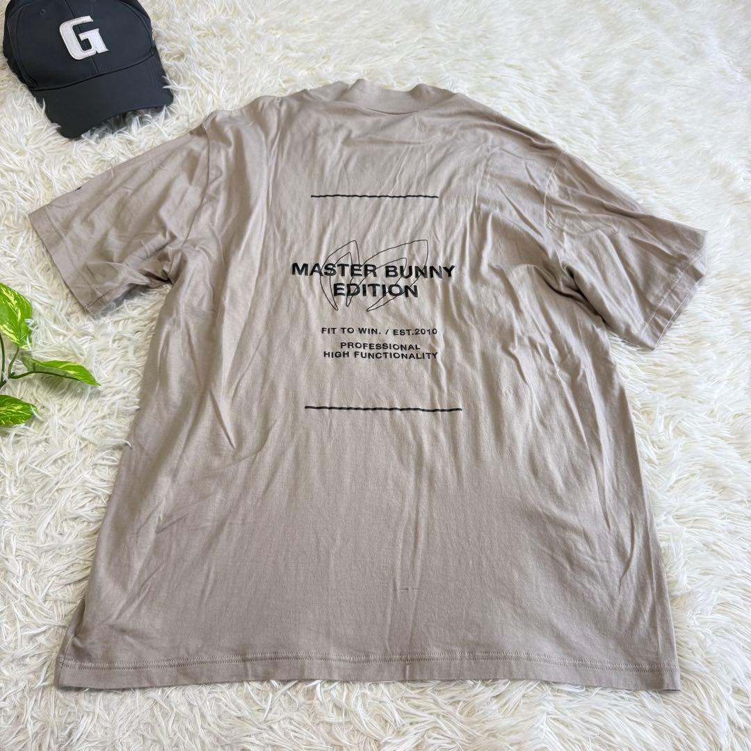 【マスターバニー】美品 モックネック ベージュ ビッグロゴ 6サイズ メンズ