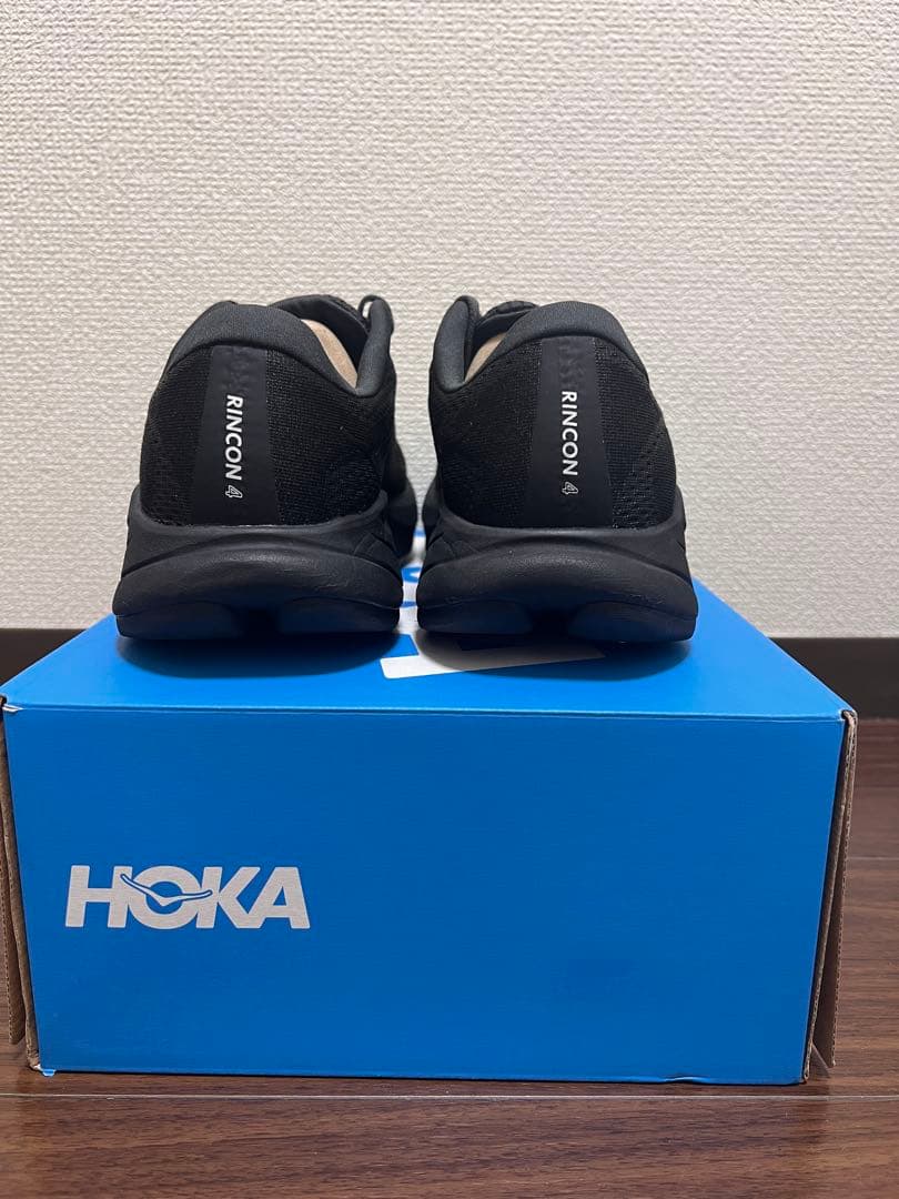 HOKA メンズ RINCON 4 27.0cm WIDE ブラック　リンコン4