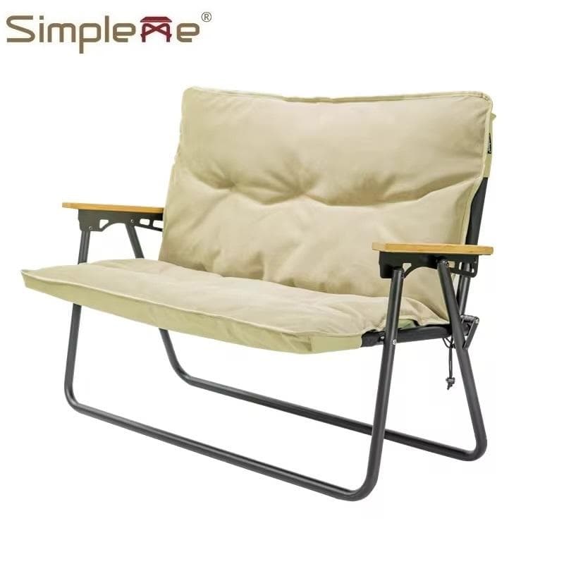 Simpleme ベンチチェア ブラック OW-130 クッションカバー付
