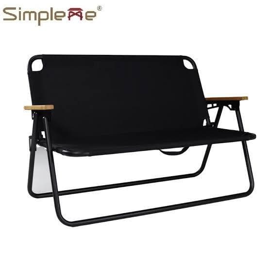 Simpleme ベンチチェア ブラック OW-130 クッションカバー付