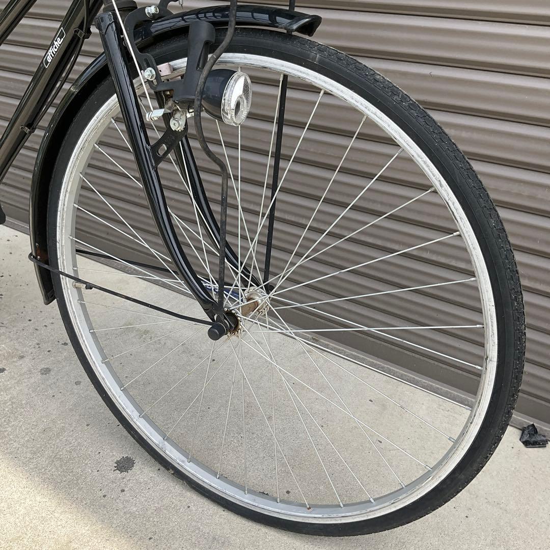 【前橋市内引渡し】自転車27インチ カゴ/鍵/ライト付き