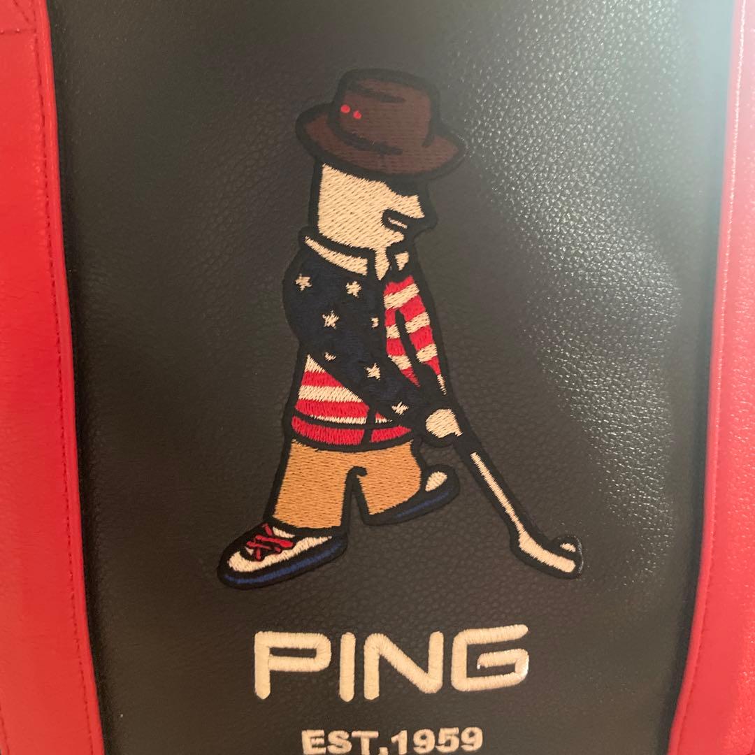 PING ゴルフキャディバッグ 紺✖️赤