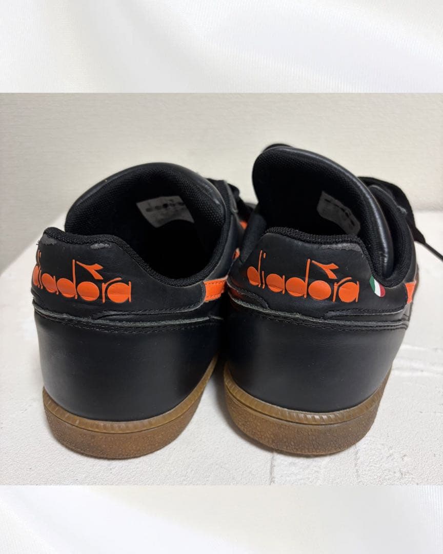 【限定1点】レア diadora ディアドラフットサル28.5 ブラックオレンジ
