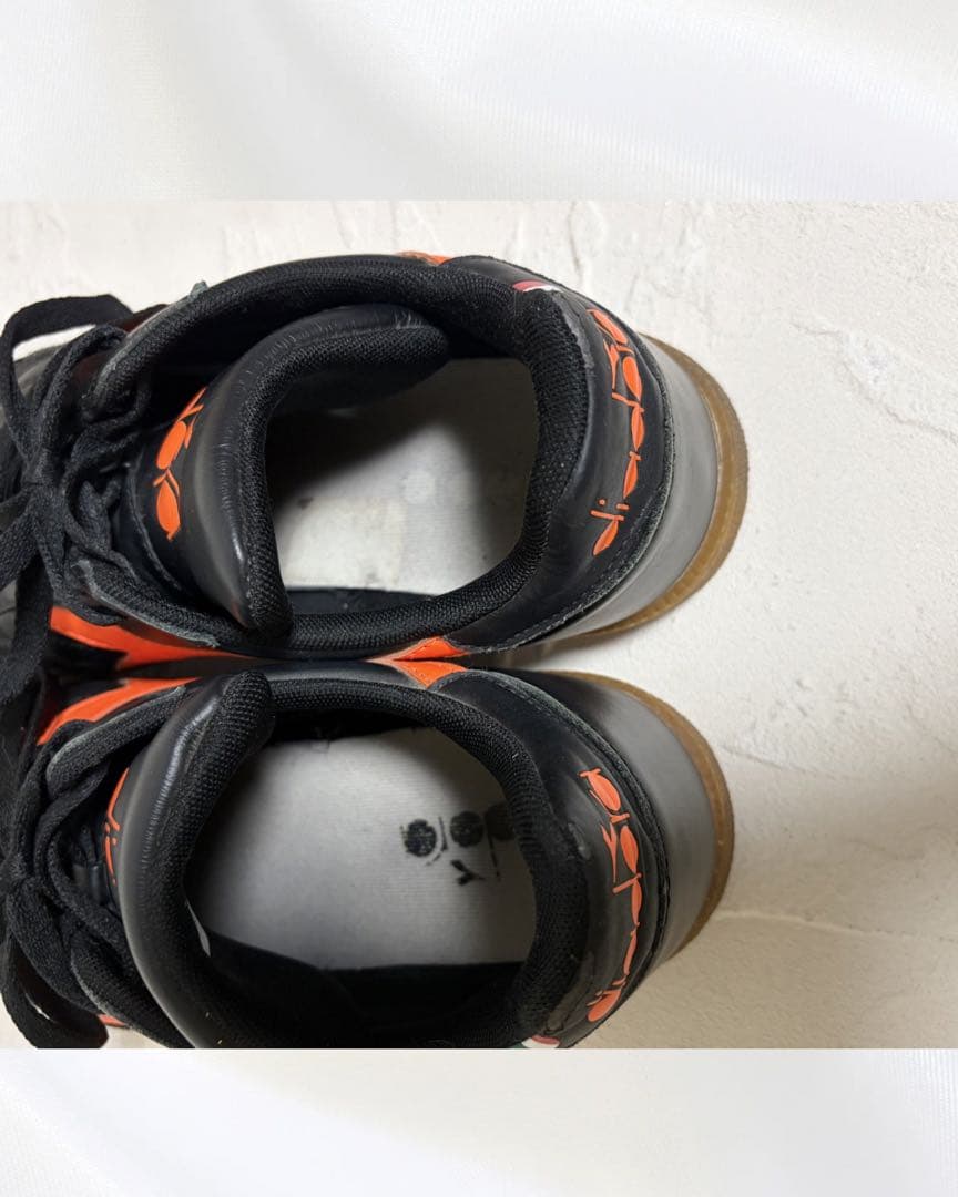 【限定1点】レア diadora ディアドラフットサル28.5 ブラックオレンジ