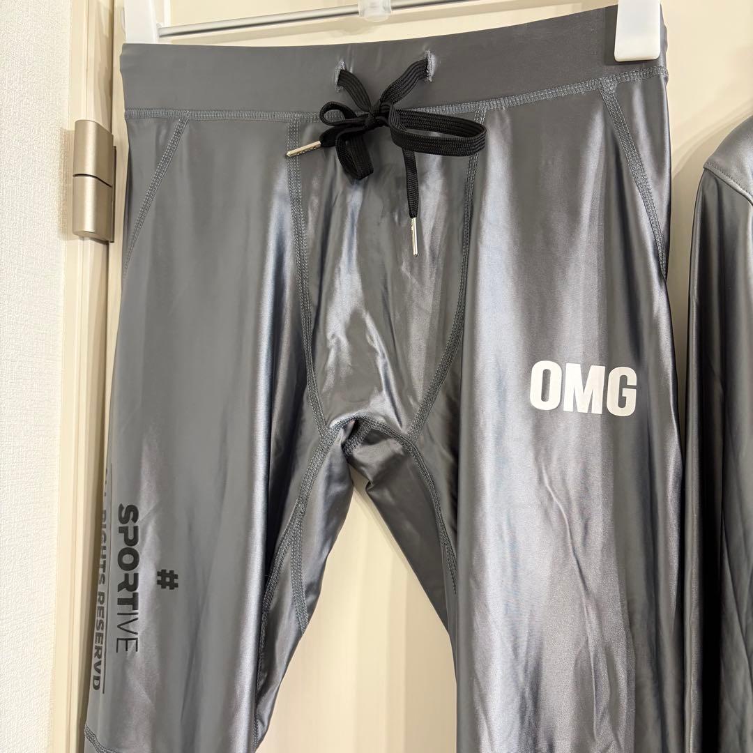 OMG GYM SPORTS WEAR SILVER 上下セット