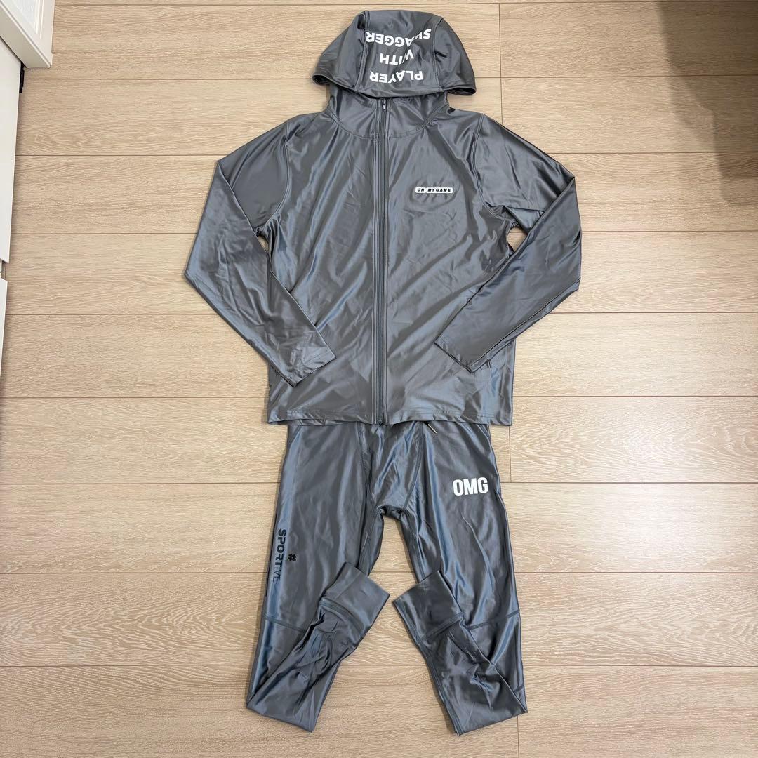OMG GYM SPORTS WEAR SILVER 上下セット