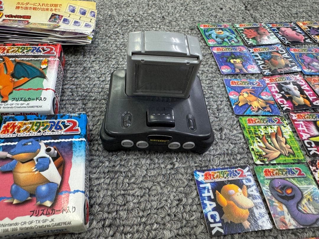 ポケモン　ポケモンスタジアム2　N64カードコレクション　本体　130枚