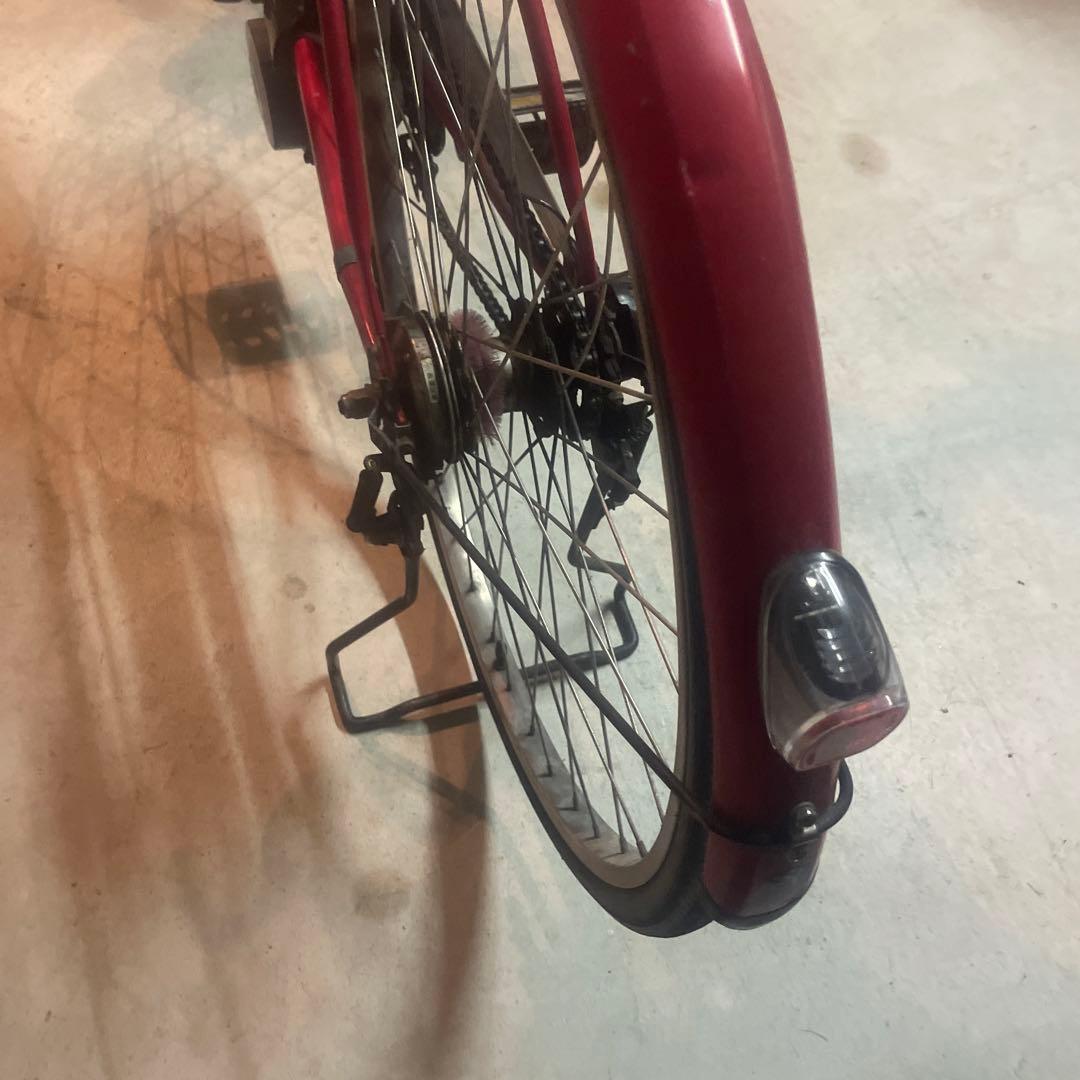 電動アシスト自転車　赤　バスケット付き