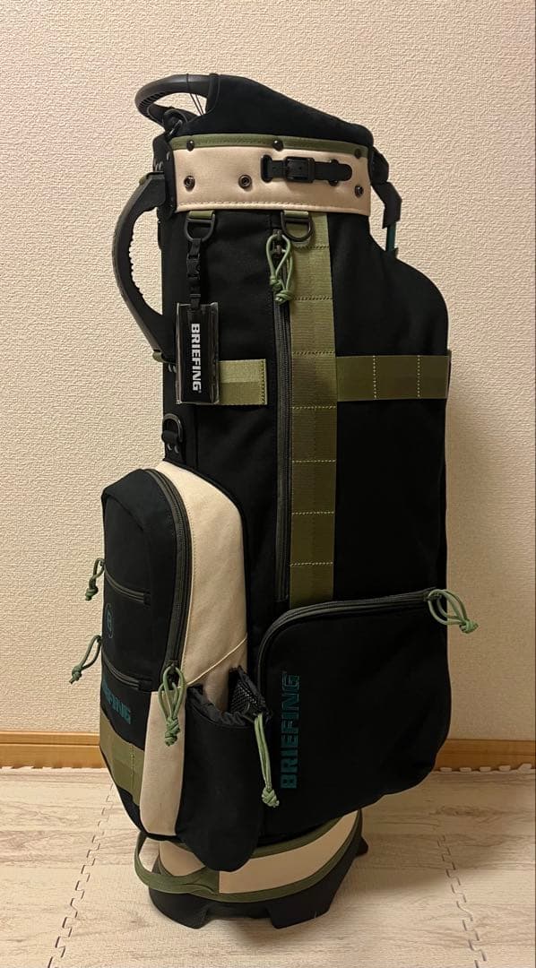 【新品】BRIEFING キャディバッグ CR-8 #02 ブラック×アイボリー