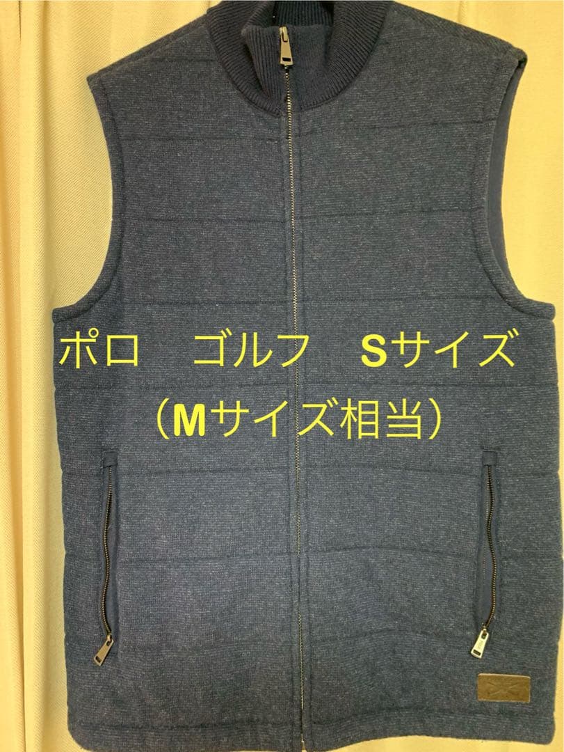 【美品】ポロゴルフ　ダウンベスト　ネイビーSサイズ