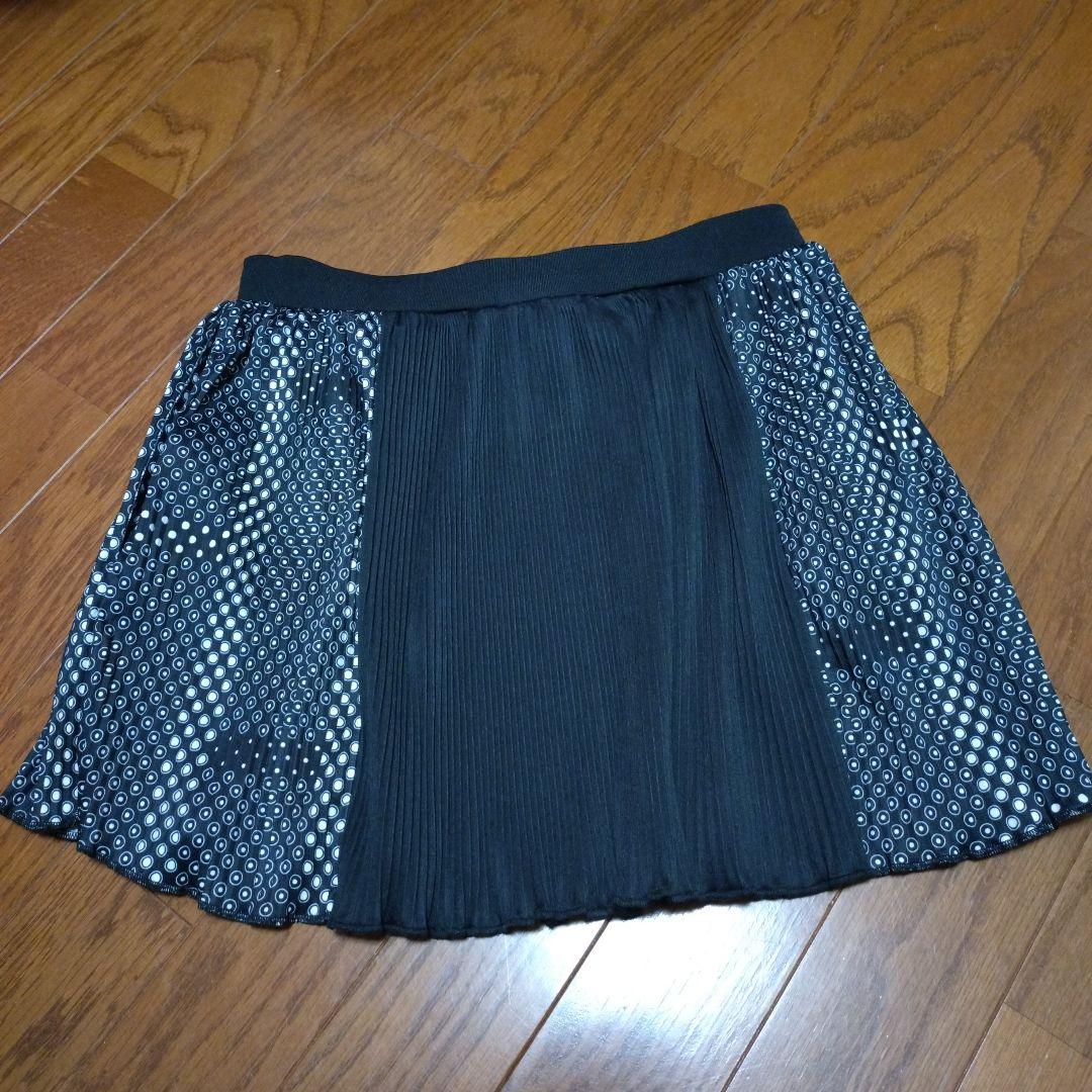 フィラ　黒✕白水玉シャツМ＆スコートS