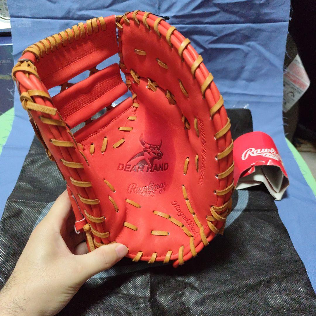 Rawlings DEER HAND 軟式グローブ オレンジ×ライトブラウン