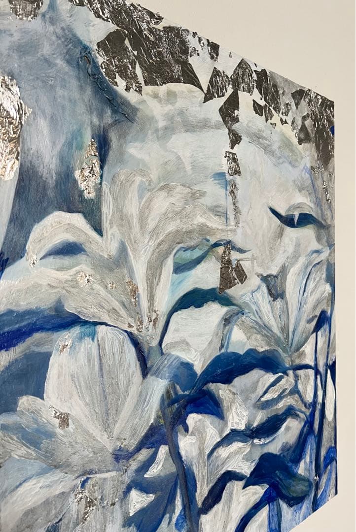 【F15号】【油彩】good blue(FRANCOIS) oil 原画