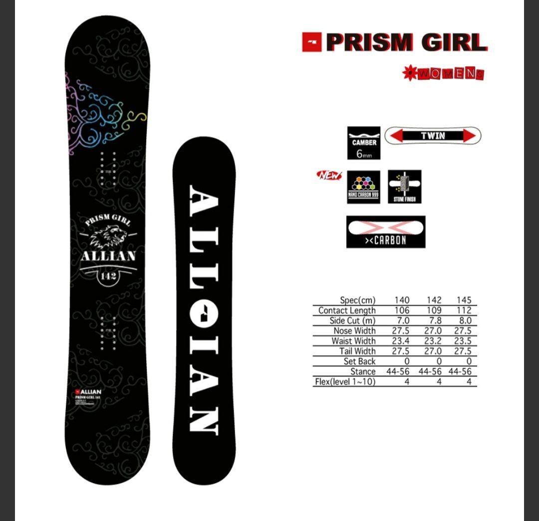 スノーボード ALLIAN PRISM GIRL UNION ビンディング