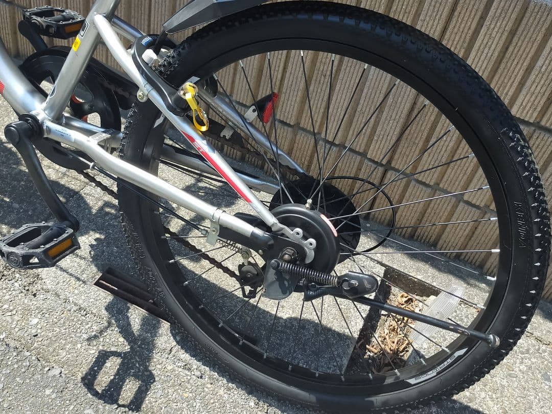 自転車 ジュニア イオン 24インチ6段変速 オートライト サイモト REVO3